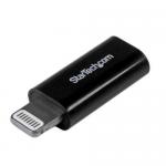 Startech Black Lightning to Micro USB Adapter 8STUSBUBLTADPB