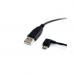 StarTech 3 ft USB to Left Angle Micro USB Cable 8STUUSBHAUB3LA