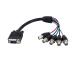 StarTech 1ft Coax HD15 VGA TO 5 BNC Monitor Cable 8STVGABNCMF1