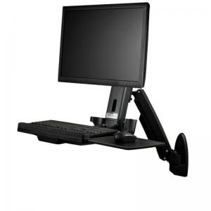 StarTech One Monitor Sit Stand Desk Wall Mount 8STWALLSTS1