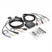 2 Port USB HDMI Cable KVM Switch with AV