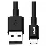 Tripp Lite USB A to Lightning Sync Charge Cable MFi Certified Black USB 2.0 6ft 8TLM100006BK