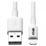 Tripp Lite USB A to Lightning Sync Charge Cable MFi Certified White USB 2.0 6ft 8TLM100006WH