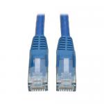 Tripp Lite 10ft Cat6 Gigabit Snagless Molded UTP Ethernet Patch Cable 24 AWG 550 MHz 1 Gbps RJ45 MM Blue 8TLN201010BL