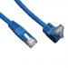 3ft Cat6 Gigabit Up Angle UTP Blue Cable