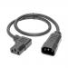 2ft Power Cable C14 to RightAngle C13