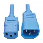 Tripp Lite PDU Power Cord C13 to C14 10A 250V 18 AWG 3ft Blue 8TLP004003ABL