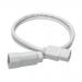 3ft White Power Cord C14 to C13 18AWG