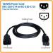 4ft AC Power Cable C14 to C13 18Awg SJT