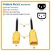 4ft Power Cable Yellow Plugs C14 to C13