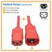 3ft Red Power Cord C14 to C13 14AWG