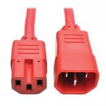 Tripp Lite Power Cord C14 to C15 Heavy Duty 15A 250V 14 AWG 2ft Red 8TLP018002ARD