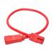 2ft Red Power Cord 15A 14AWG C14 to C15