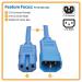 6ft Blue Power Cord C14 to C15 14AWG