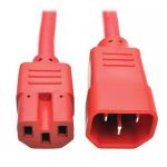Tripp Lite Power Cord C14 to C15 Heavy Duty 15A 250V 14 AWG 6ft Red 8TLP018006ARD