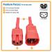 6ft Red Power Cord C14 to C15 15A 14AWG