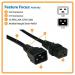 2ft Black Power Cord C19 to C20 12AWG
