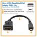 6in Micro HDMI to HDMI Adapter Cable MF
