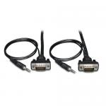 Tripp Lite Low Profile VGA High Resolution RGB Coaxial Cable with Audio HD15 and 3.5mm 6ft 8TLP504006SM