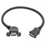 Tripp Lite High Speed HDMI Cable with Ethernet Digital Video with Audio Panel Mount 1ft 8TLP569001FFAPM