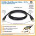 10ft USB 2.0 AB Gold Device Cable Black
