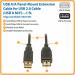 3ft USB 2.0 AA Gold Extension Cable MF