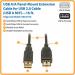 16ft USB2 A to A Gold Extension Cable MF