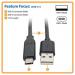13ft USB A to USB C Cable Black MM