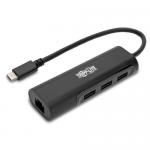 Tripp Lite 3 Port USB C Hub with LAN Port USB C to 3x USB A Ports and Gbe USB 3.0 Black 8TLU4600033A1GB