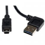 Tripp Lite Universal Reversible USB 2.0 High Speed Cable Reversible Right Left Angle A to 5 Pin Mini B MM 6ft 8TLUR030006RA