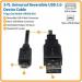 3ft USB2.0 Reversible A to Micro B Cable