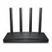 The photograph shows a variety of TP-Link routers and switches, including the TP-Link AX1500 Gigabit Dual Band Wi-Fi 6 Router. The devices are sleek and modern in design, with multiple ports and antennas. The router features a dual band for fast and reliable Wi-Fi connection. The switches have various ports and indicators for easy network management.