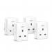 TP-Link Tapo Mini Smart WiFi Socket 4 Pack 8TPTAPOP1004PACK