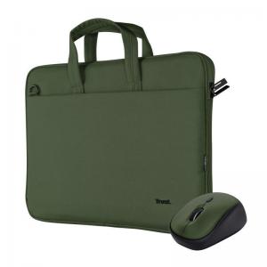 Trust Bologna 16 Inch Eco-friendly Slim Dark Green Laptop Bag and