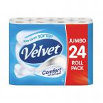 Velvet Comfort 2 Ply White Toilet Rolls (Pack 24) 1102049 95008CP