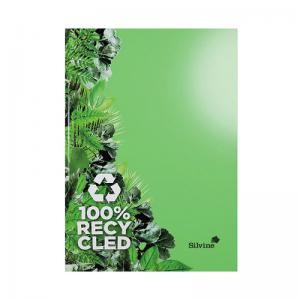 Photos - Notebook A4Tech Silvine Premium 100 Recycled Casebound  A4 120 Pages Green 