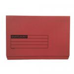 ValueX Document Wallet Full Flap Foolscap 270gsm Red (Pack 50) 45418DENT 96163PG