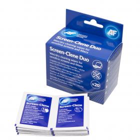 AF Screen-Clene Duo Wet/Dry Cleaning Wipes (Pack 20) SCR020 AFSCR020