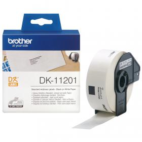Brother Black On White Address Label Roll 29mm x 90mm 400 labels - DK11201 BRDK11201