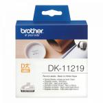 Brother Black On White Round 12mm Labels 1200 Labels - DK11219 BRDK11219