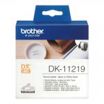 Brother Black On White Round 12mm Labels 1200 Labels - DK11219 BRDK11219