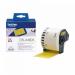 Brother Yellow Removable Paper 62mm x 30.5m - DK44605 BRDK44605