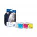 Brother Cyan Magenta Yellow Ink Cartridge Multipack 3 x 7ml (Pack 3) - LC1000RBWBP BRLC1000RBWBP