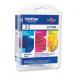 Brother Cyan Magenta Yellow Ink Cartridge Multipack 3 x 6ml (Pack 3) - LC1100RBWBP BRLC1100RBWBP