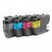 Brother Black Cyan Magenta Yellow Standard Capacity Ink Cartridge Multipack 4 x 550 pages (Pack 4) - LC422VAL BRLC422VAL
