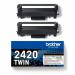 Brother Black Toner Cartridge Twin Pack 2 x 3k pages (Pack 2) - TN2420TWIN BRTN2420TWIN