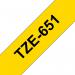 Brother Black On Yellow Label Tape 24mm x 8m - TZE651 BRTZE651