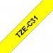 Brother Fluroescent Black On Yellow Label Tape 12mm x 5m - TZEC31 BRTZEC31