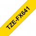 Brother Black On Yellow Label Tape 18mm x 8m - TZEFX641 BRTZEFX641