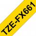 Brother Black On Yellow Label Tape 36mm x 8m - TZEFX661 BRTZEFX661